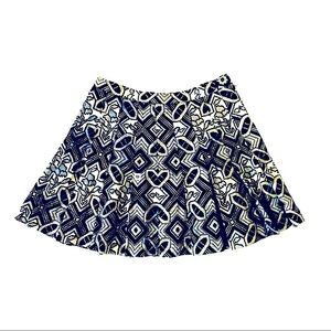 Vintage Indigo Pattern Tennis Skirt